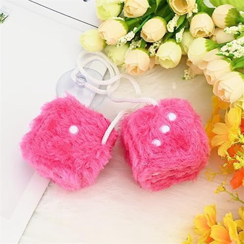 Car Hanging Dice, Car Mirror Hanging Dice-Pink 2