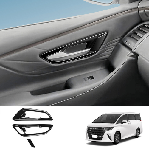 Auto Innen Tür Schüssel Panel Innen Griff Schutz Abdeckung Glänzend Schwarz 1