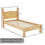 Home Discount (Single) Corona Bed Frame Low Foot Pine Wood Rustic Wax 7