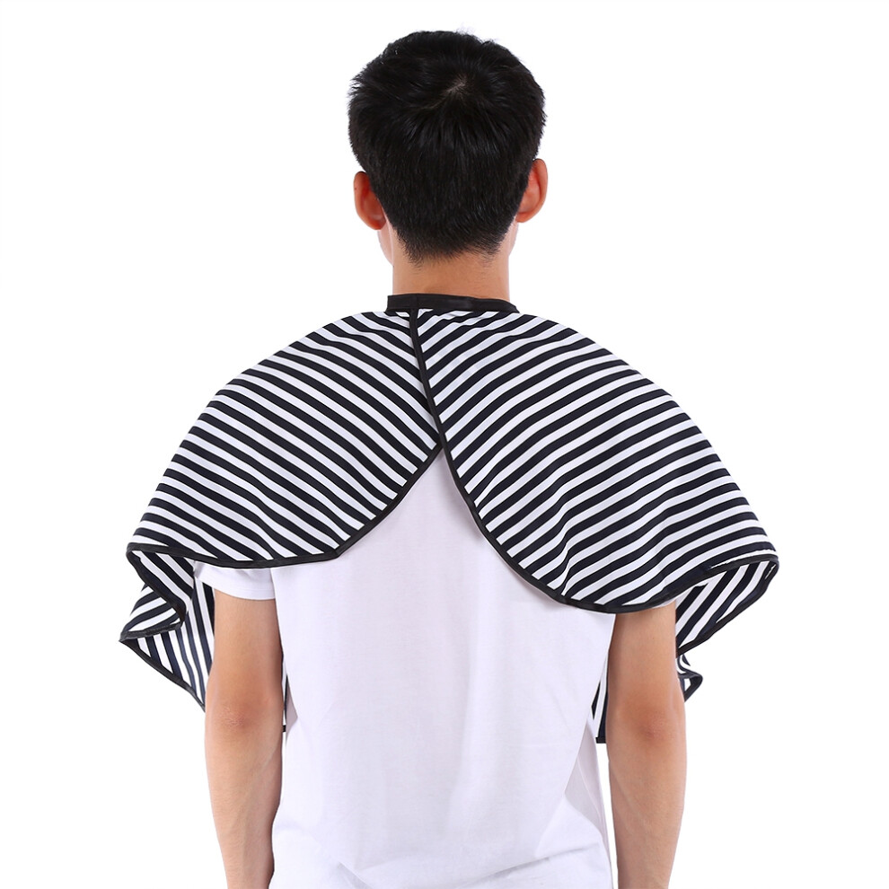Soft Cloth Hair Cutting Barber Cape Hairdressing Salon Gown Bib Apron Vertical Stripes