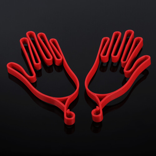 2 Stück Rote Robuste Kunststoff-Golfhandschuhe Dehner Aufhänger 22cm