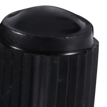 100 Black Plastic Car Tyre Valve Caps