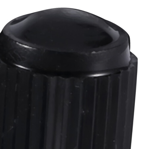 100 Black Plastic Car Tyre Valve Caps