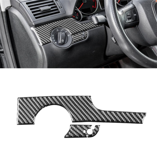 Für A4 S4 2005-2008 Carbon Fiber Auto Scheinwerfer Schalter Abdeckung LHD 1
