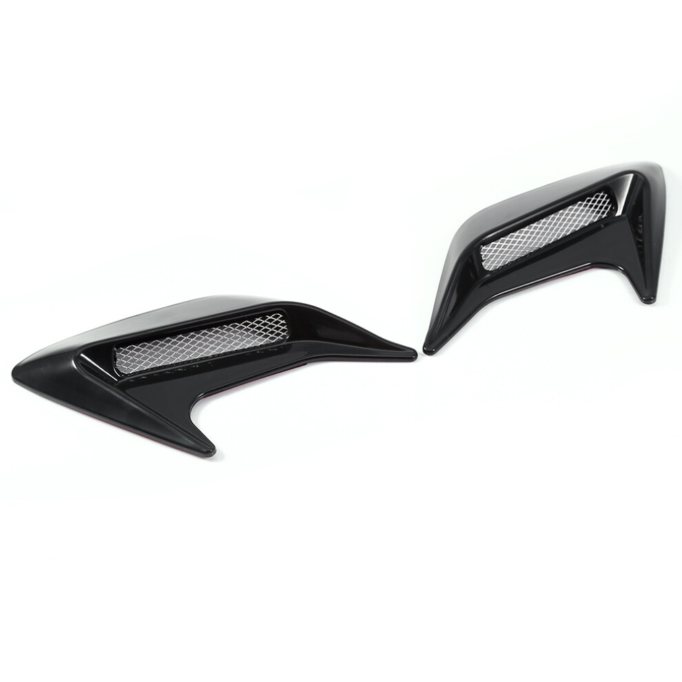 2X Car Decorative Air Scoop Outlet Flow Intake Hood Vent Bonnet Universal Diy Black 7891324470432