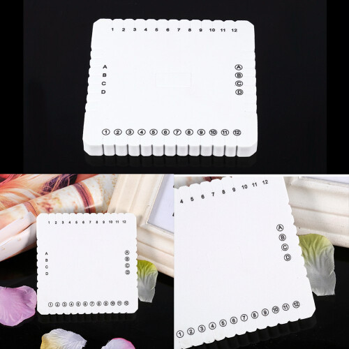 White Square EVA Foam Thread Disk Braiding Plate Braided Weaving Board(105mm) 2