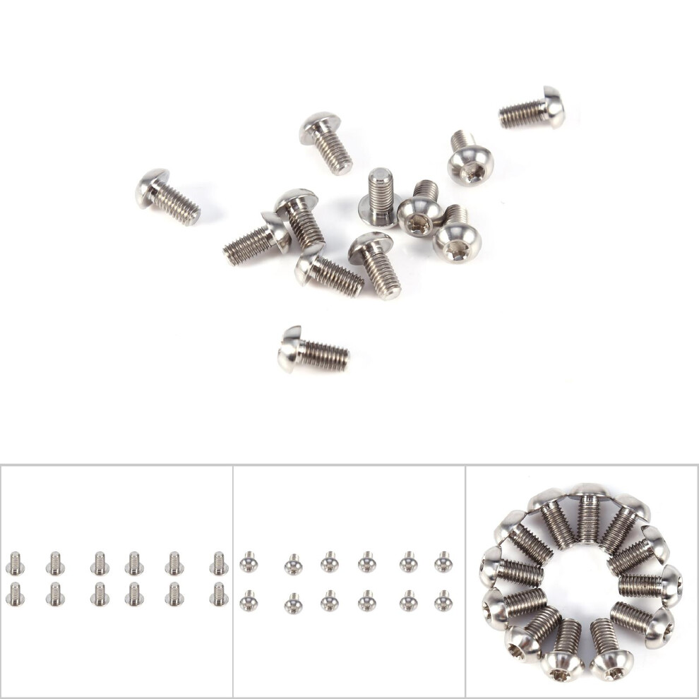 12Pcs T25 Titanium Alloy Torx Head Screws Disc Brake Bolts For Bike Bicycle(Silver) 4661324470694