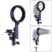 L-Bracket Speedlight Speedlite Flash Mount with Bowens Mount Adapter Cold Shoe for Softbox Reflector Beauty Dish Honeycomb Umbrella Snoot