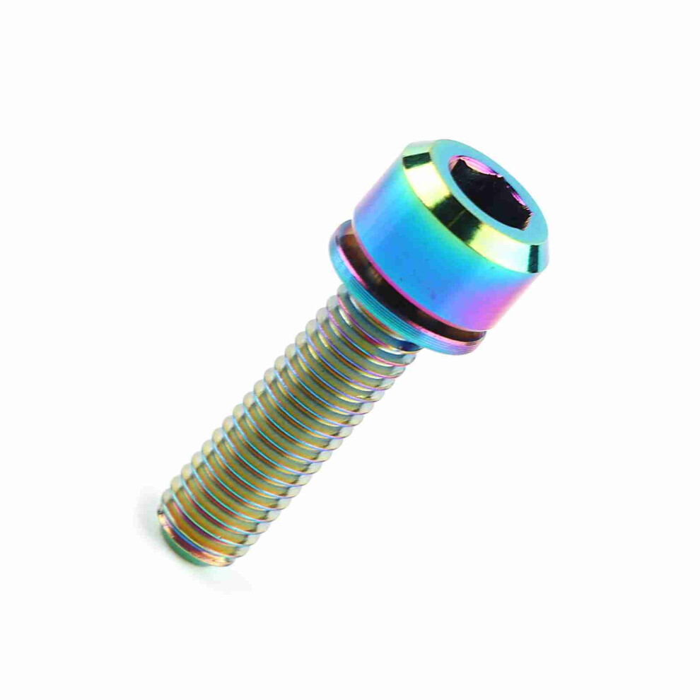 Titanium Alloy Bicycle Tapered Bolt Screw With Washer For Mountain Bike(Colorful) 4941324470765
