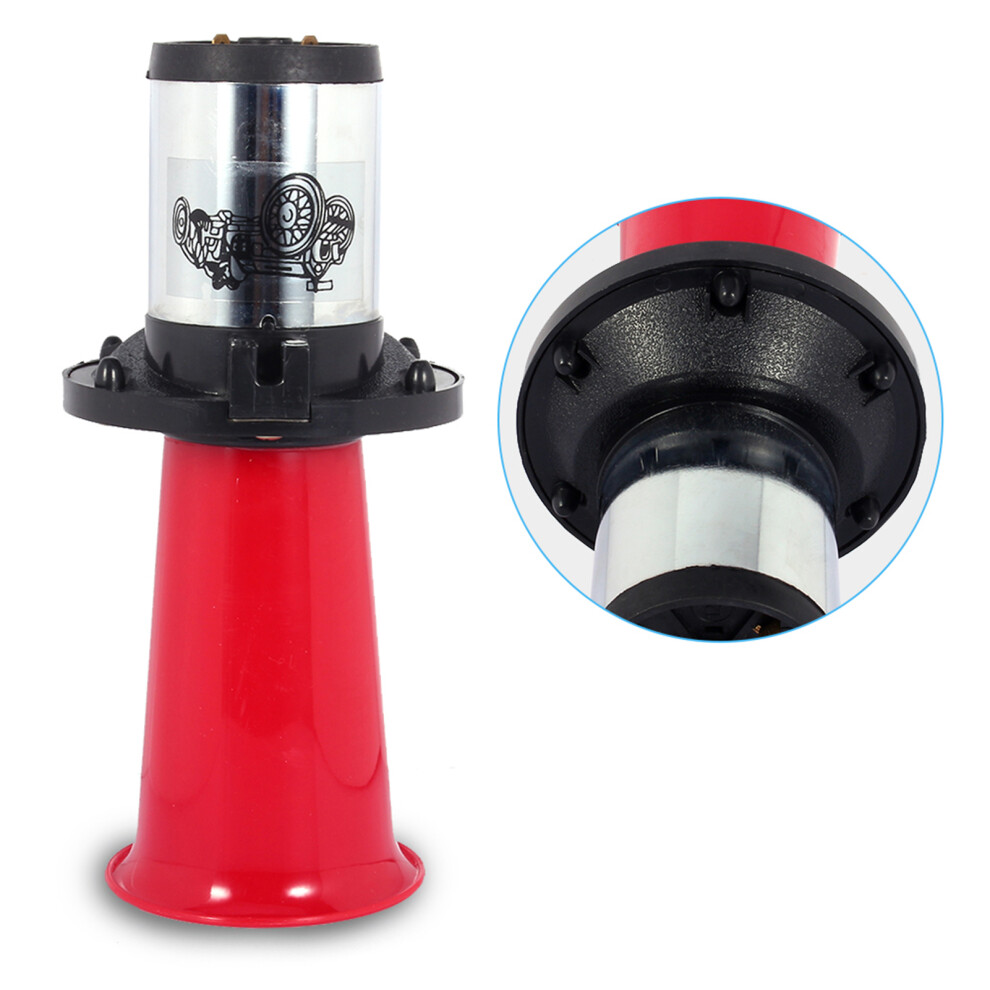 12V 110Db Auto Car Truck Antique Vintage Old Style Horn Siren Ahh-Ooo-Gah Ahooga Ooga Red 7891324470906