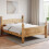 Home Discount (Double) Corona Bed Frame High Foot Pine Wood Rustic Wax 1