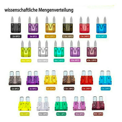 300pcs Car Blade Fuse Assortment Kit 2