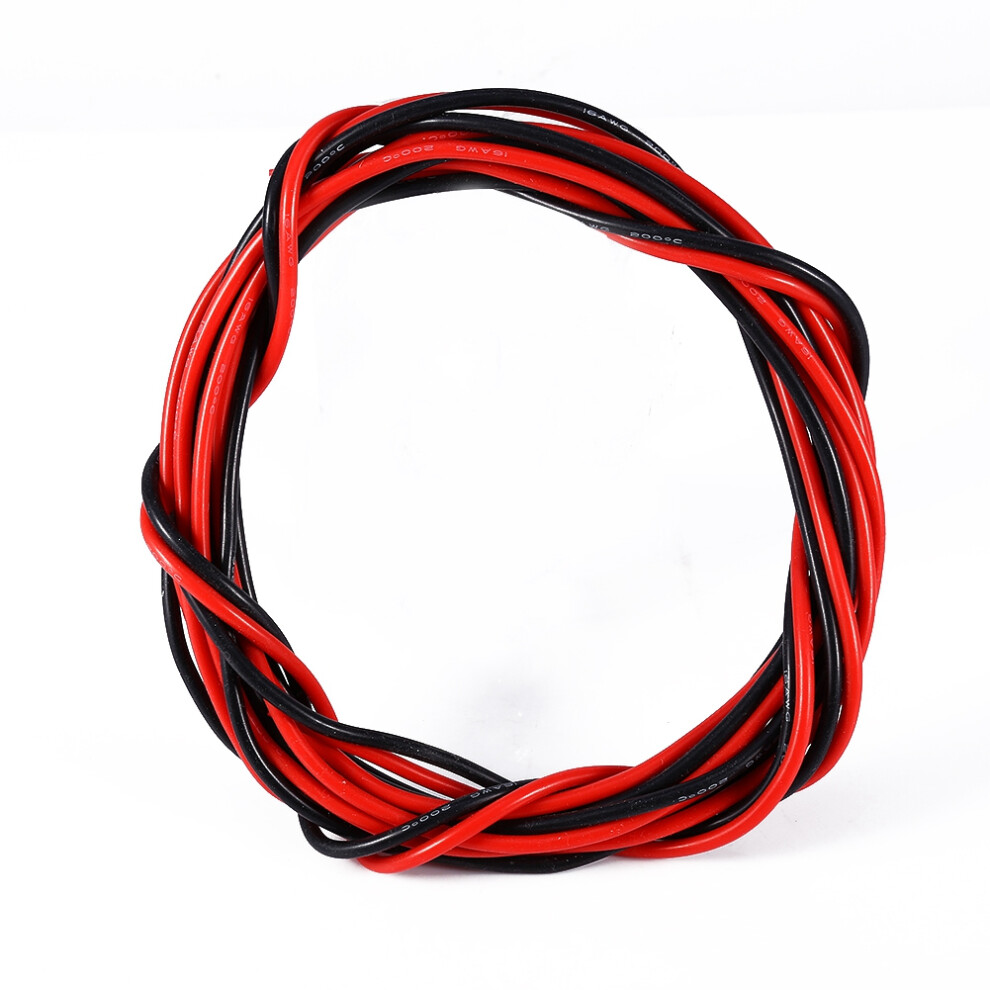 New 16Awg 5M Gauge Black & Red Silicone Wire Wiring Flexible Stranded Copper Cable 8721324474644