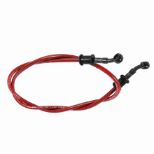 60cm Motorcycle Motocross Braided Steel Brake Clutch Oil Hose Line Pipe Red