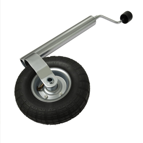 Pneumatic Caravan Jockey Wheel 48MM - Metal Rim (Heavy Duty Trailer)