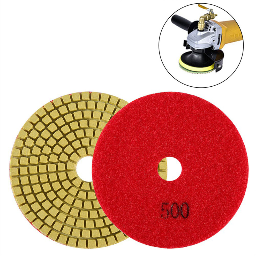 100Mm 4" Wet Diamond Grinding Disc Polishing Wheel For Granite Marble Stone(Granularity 500) 7891324476298