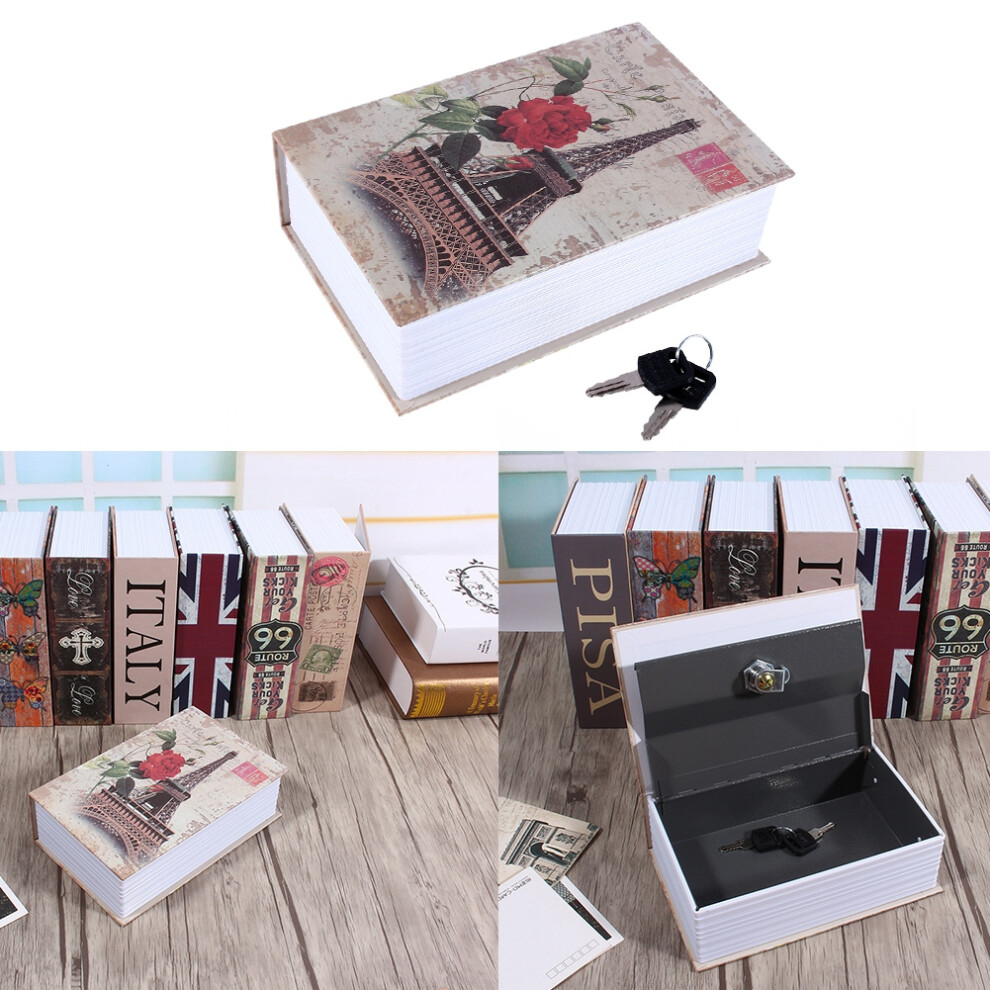 Dictionary Book Secret Safe Security Box Money Cash Jewelry Lock Box (Tour Eiffel Type) 8461324477367