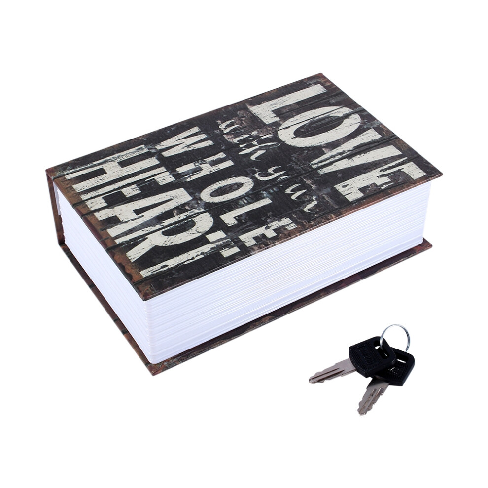 Dictionary Book Secret Safe Security Box Money Cash Jewelry Lock Box (Love Type) 9391324477403