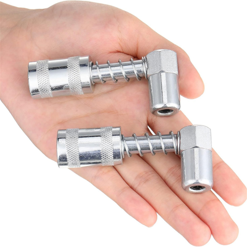 Grease Coupler Adapter 3 Jaws Angle Swivel Snap Right Side Accessory 2
