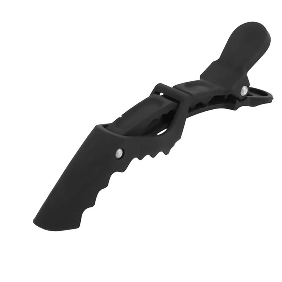 Unisex Black 6Pcs Croc Hair Sectioning Grip Clips Hairdressing Cutting Clamps Professional Plastic Salon Styling Hair Grip Clips