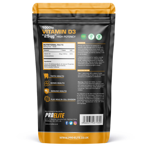 (180 Tablets) Vitamin D3 1000IU Tablets Immunity Health Support 2