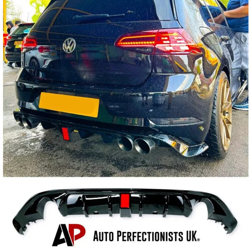 For VW Golf MK7.5 GTI TDI TCR Style Rear Valance Diffuser Spoiler Body Kit