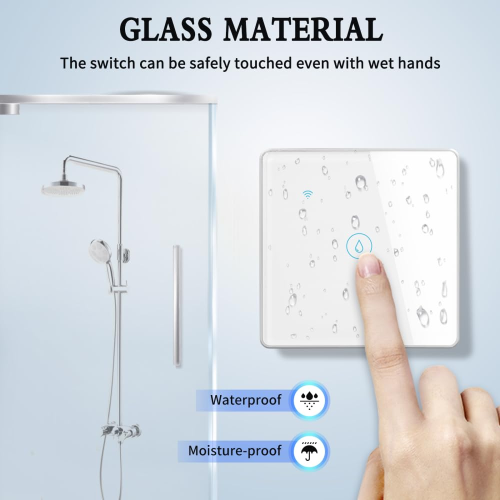 Smart Immersion Heater Timer, 40A 8000W WiFi Smart Switch with Timer, Smart Touch Boiler Timer Switch Works (White) 1