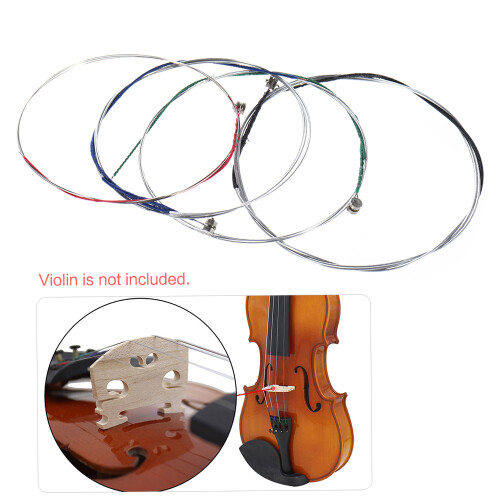 Full Set High Quality Violin Strings Size 4/4 & 3/4 Violin Strings Steel Strings G D A and E Strings 2