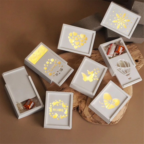 Storage Box Mould Hollow Out Storage Case Mold DIY Case Cement Mold 2