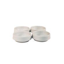 (Small 37mm internal, 4 Pack) Light Grey Rubber Castor Cups