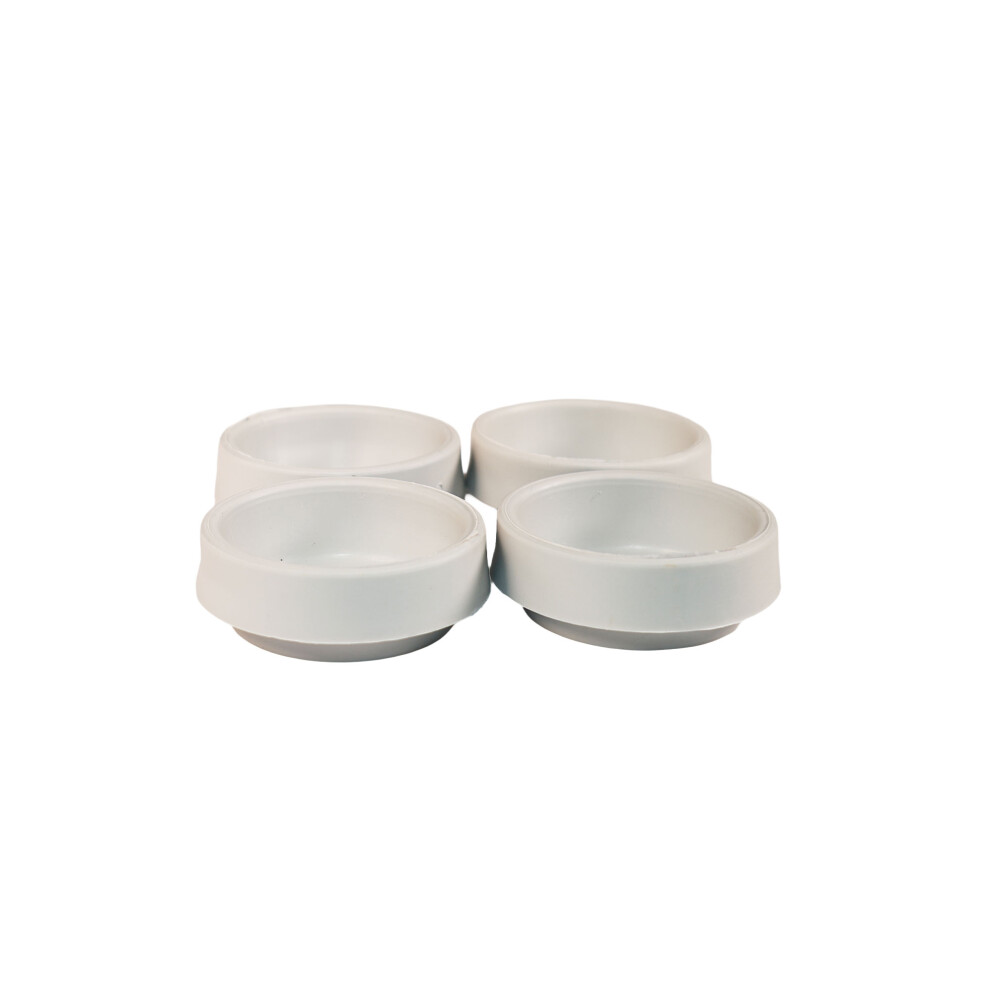 (Small 37mm internal, 4 Pack) Light Grey Rubber Castor Cups-image-OPC-PHX5VM6-NEW