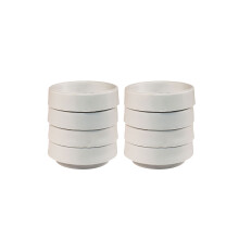 (Small 37mm internal, 8 Pack) Light Grey Rubber Castor Cups