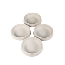 (Large 52mm internal, 4 Pack) Light Grey Rubber Castor Cups