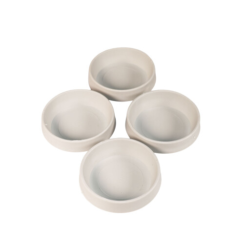 (Large 52mm internal, 4 Pack) Light Grey Rubber Castor Cups