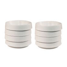 (Large 52mm internal, 8 Pack) Light Grey Rubber Castor Cups
