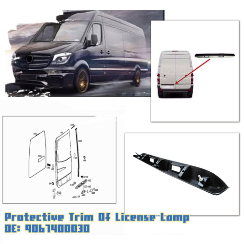 Für SPRINTER W906 Auto HINTEN KENNZEICHEN LICHT TRIM 2