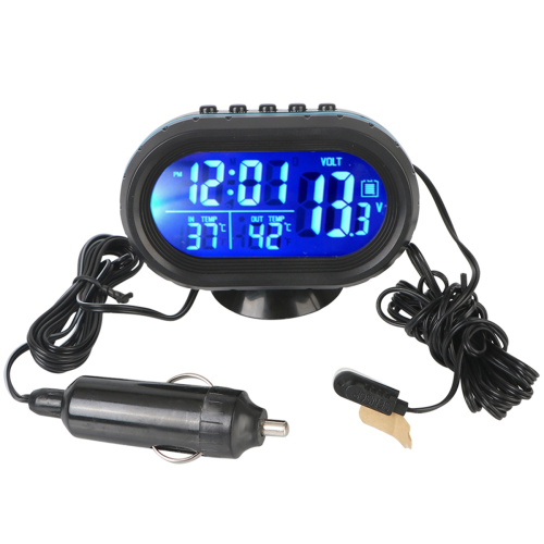 Innenausstattung 3 in 1 Auto Voltmeter Thermometer Uhr 12V/24V