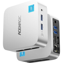 ACEMAGICIAN Vista V1 Smallest Mini PC Windows 11 Pro, Ιntel Alder Lake N97 Beat N95 16GB RAM/512GB M.2 SSD, Mini Office Desktop PC, Support 4K