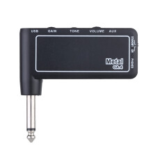 Xvive GA4 Metall Mini-Gitarrenverstärker, wiederaufladbar, tragbar, schwarz