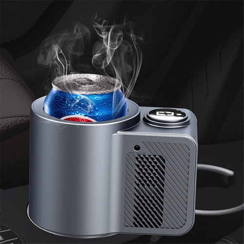 2 in 1 Smart Cooling Cup Holder, Car Cooling Cup Mug Glass Holder 2