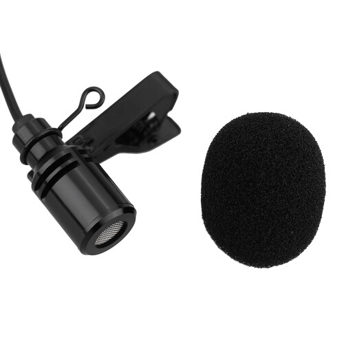 Mini Clip-On USB-Mikrofon 3,5 mm Professionelles Ansteckmikrofon mit Windschutz 1