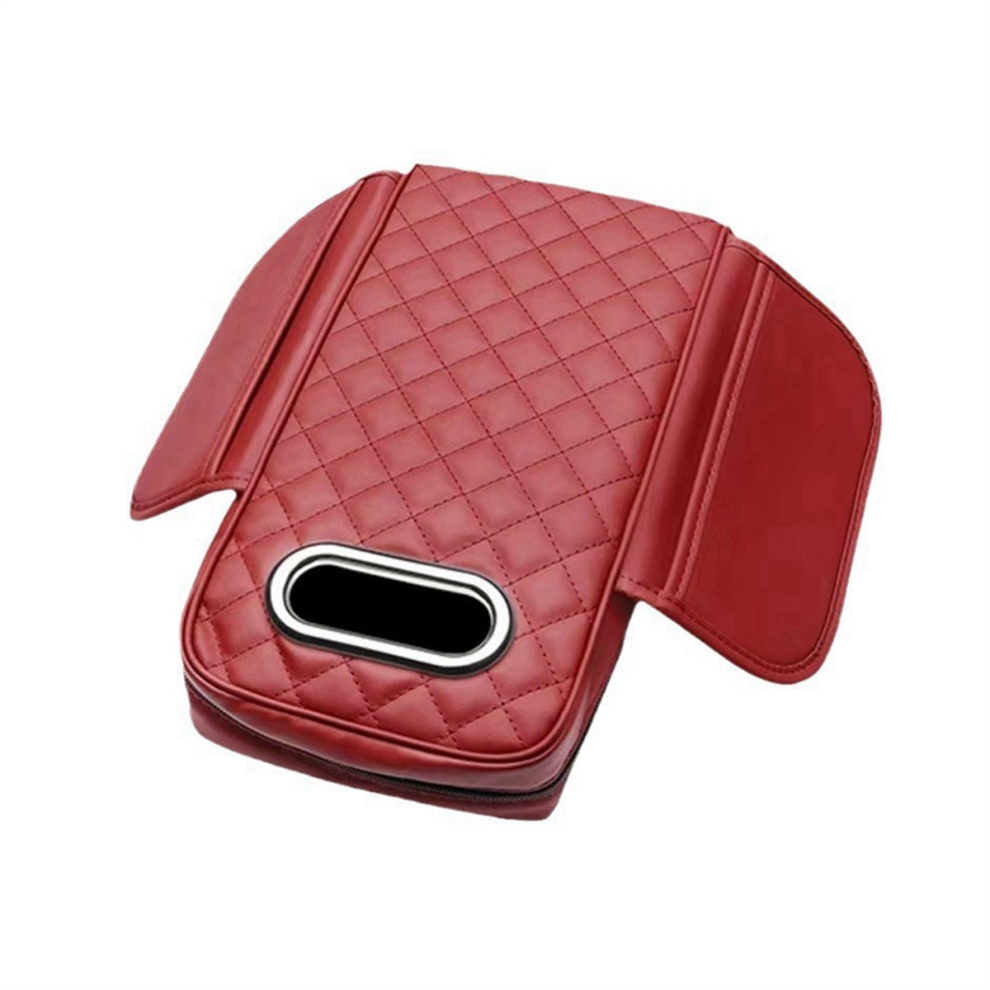 Car Armrest Cover Pu With Tissue Storage Memory Foam Height Pad B 4851826079574