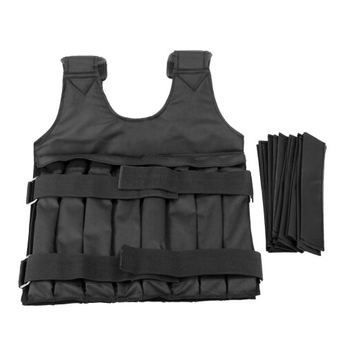 Max Loading 20kg Adjustable Weighted Vest Weight Jacket Exercise Boxing Training Waistcoat Invisible Weightloading Sand Clothing (Empty) 1