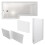 NES Home Nes Home 1700 x 850mm Left Hand L Shaped Shower Bath With Front End Panel & Hinged Shower Screen 10