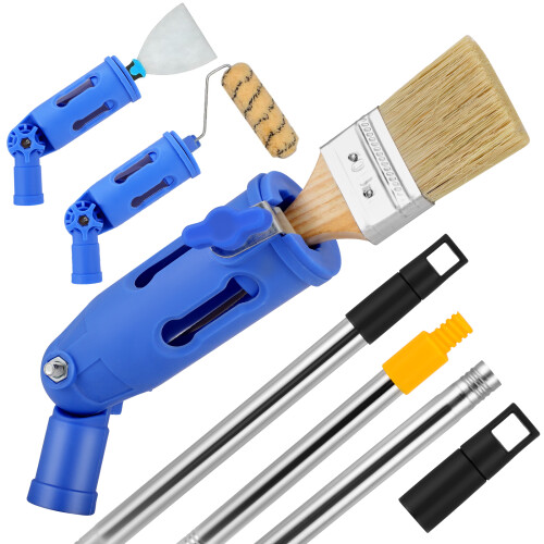 1m Extendable Paint Brush Roller Handle Adjustable 160° Angle Extension Pole for Wall Ceiling Painting Multi-Angle Painting Tool