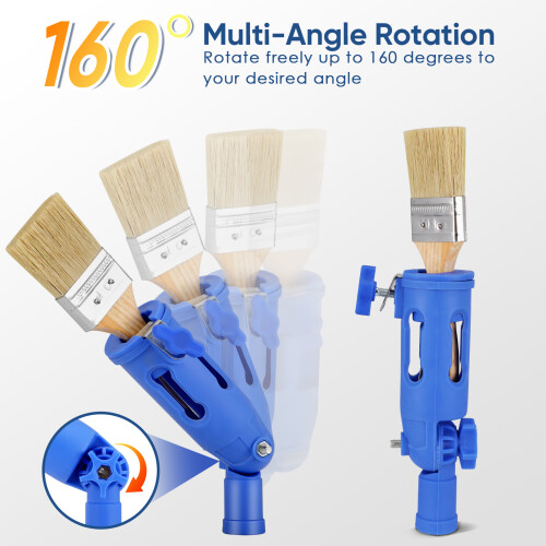 1m Extendable Paint Brush Roller Handle Adjustable 160° Angle Extension Pole for Wall Ceiling Painting Multi-Angle Painting Tool 1