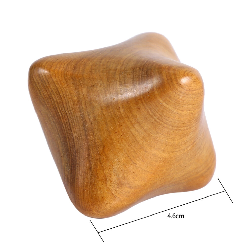 Fragrant Wood Thai Reflexology Massager Hexagonal Acupuncture Therapy Hand Massage Tool (#1)