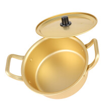 Korean Ramen Noodle Pot Korean Yellow Aluminum Stockpot Instant Noodles Pot (16cm)
