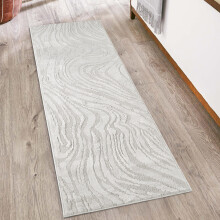(Silver, 60 x 220 CM) New Modern Large Rugs for Living Room Bedroom Marble Design Runner Rug