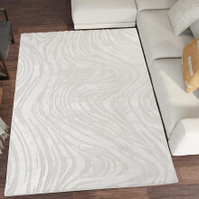 (Silver, 120 x 170 CM) New Modern Large Rugs for Living Room Bedroom Marble Design Runner Rug